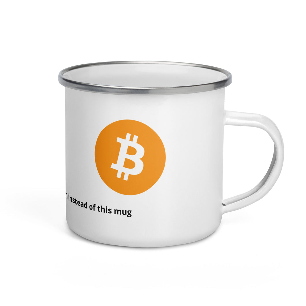 Bitcoin Enamel Mug